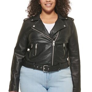 Levi's Women's Black Leather Biker Jacket
